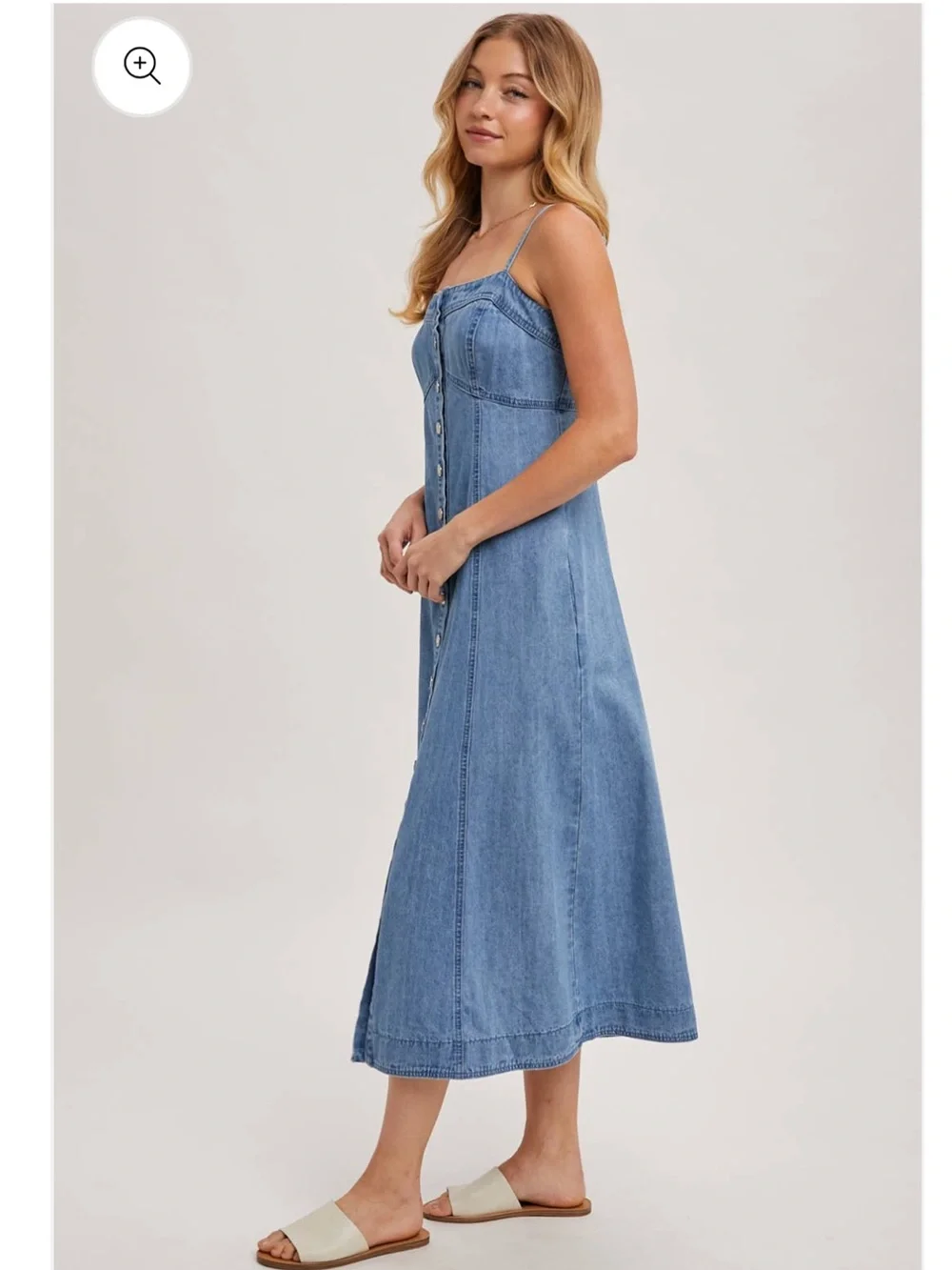Denim Midi Dress - Picture 2 of 6